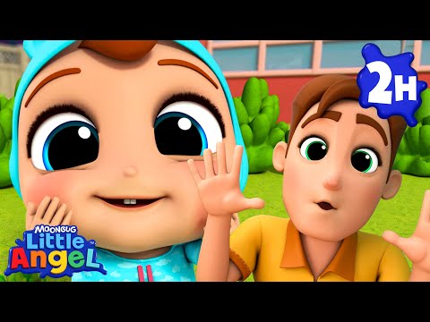 Peekaboo With Mom and Dad | Little Angel | 🚌Wheels on the BUS Songs! | 🚌Nursery Rhymes for Kids