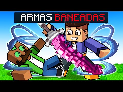 Usamos ARMAS BANEADAS en Minecraft!