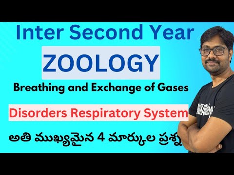 Disorders of Respiratory System || Inter Second Year Zoology Important 4 Marks Question