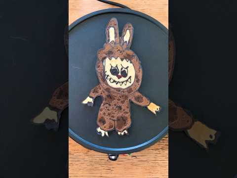 Labubu Pancake Art🥞 Brown Labubu Doll Pancake Art for Kids