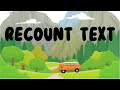 Understanding Recount Text Structure