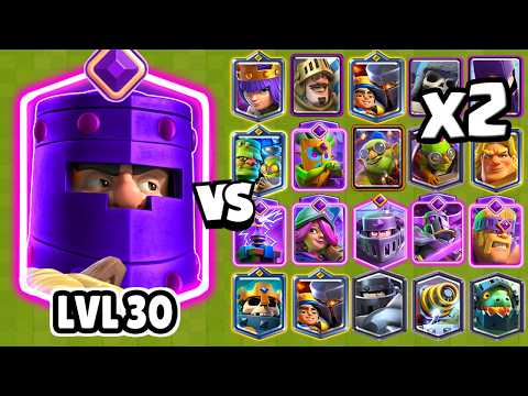 MEGA CABALLERO OSCURO NIVEL 30 vs TODAS LAS CARTAS x2 | Clash Royale