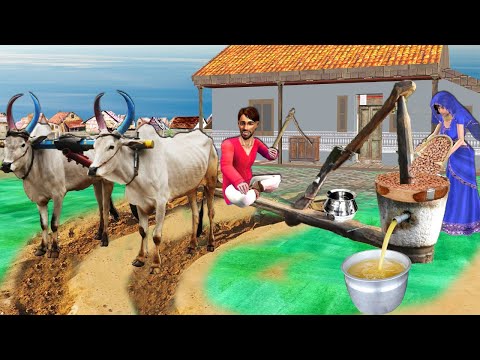 Traditional Peanut Oil Making Desi Village Style Old is Gold Hindi Kahani Moral Stories Comedy Video