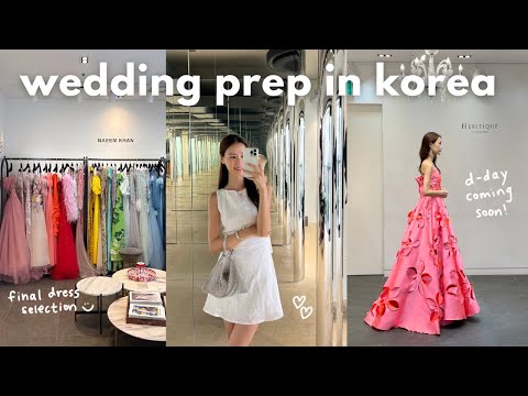 final wedding prep vlog 💍 hanbok fitting, ceremony & reception dress selection, skincare ✨