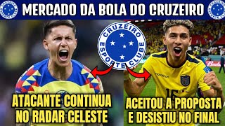 🚨🔥 CRUZEIRO ACERTOU COM ATACANTE QUE MELOU NA ÚLTIMA HORA ! BRIAN RODRIGUEZ CONTINUA NO RADAR.
