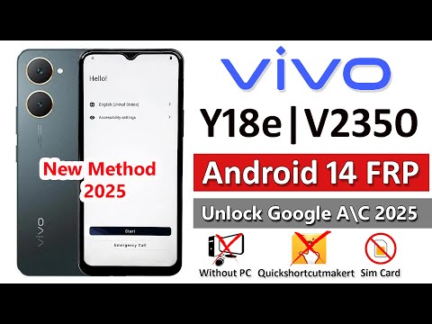 Vivo Y18e Android 14 Frp Bypass/Unlock Google Account Lock Without Pc✅ Vivo Y18e Google Lock Remove✅