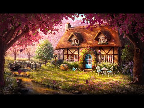 Peaceful Spring Cottage Ambience with Babbling Brook & Birdsong for Relaxation, Focus, & Sleep