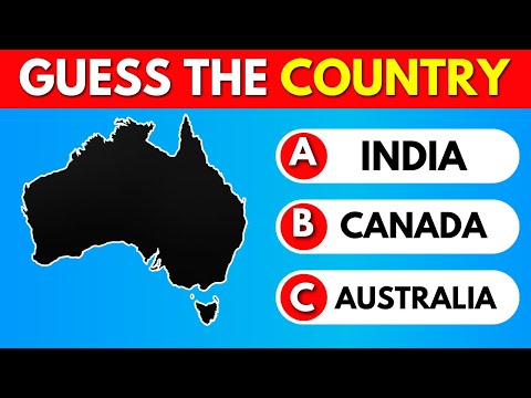 Guess the Country by the Shape Quiz 🌎 | Can You Guess 50 Countries?
