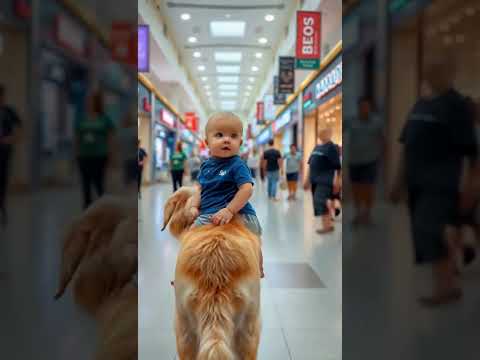 Golden Retriever to the Rescue! Fallen Baby Carried by Brave Dog Back to Mom