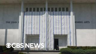 YouTube video thumbnail: Kennedy Center Board of Trustees Votes to put Trump's Name Back on Building