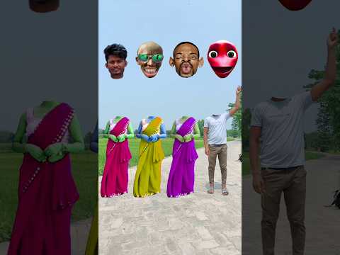 Three purple, yellow & pink cute bhabhi vs cute brothers head matching with tu Radha meri main🥰songs