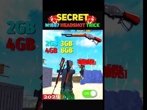 Secret M1887 + M1014 Headshot Trick | 2gb, 4gb, 6gb Ram Sensitivity Setting | #shorts #freefire