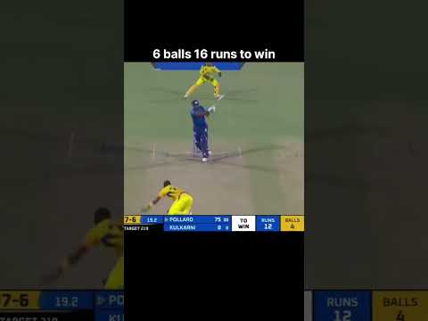 6 balls 16 runs to win