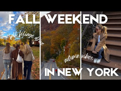 the perfect fall weekend in ny 🍁 fall foliage drive, day trip upstate, pumpkin carving