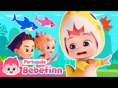 🦈 Bebê Tubarão | Hora da Dança | Baby Shark | Bebefinn em Português - Canções Infantis