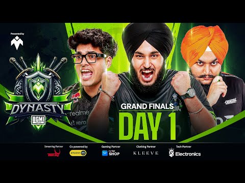 1M DYNASTY | Grand Finals D1 | BGMI | Ft. GodLike, iQOOSouL, Wildfangs etc.