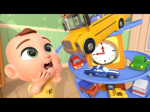 Hickory Dickory Dock Vehicles Song🚗🚋 | Newborn Baby Songs & Nursery Rhymes