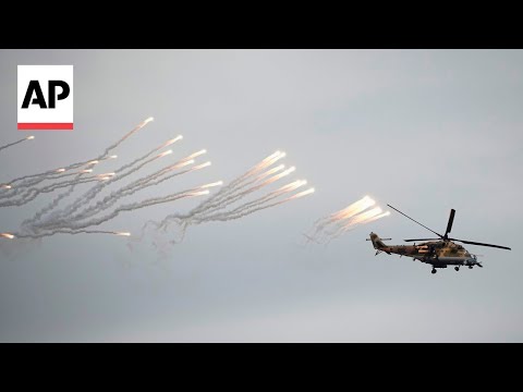 YouTube video thumbnail: Russia and Belarus' Military Drills Include Drone Strikes and More