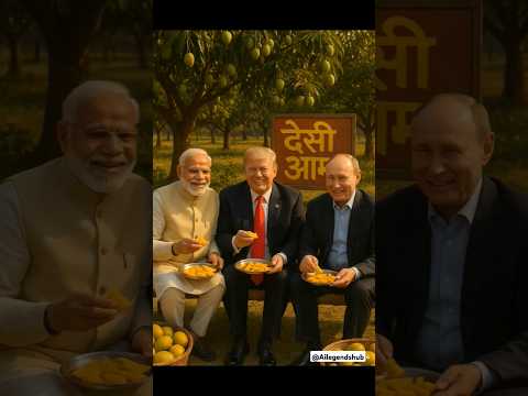 Modi Ji, Trump & Putin Enjoy Indian Mangoes in a Desi Orchard! 🥭🇮🇳