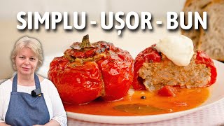 Gust de ardei copt, fără prăjeală! Gogoșari umpluți la cuptor – rețetă dietetică