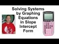Solving Systems of Equations with Slope Intercept Form