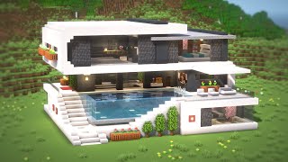 Minecraft: How To Build a 3-Story Modern House (Build Tutorial)(#46) | 마인크래프트 건축 강좌, 3층 모던하우스, 집 짓기