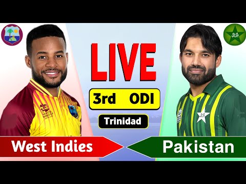 Pakistan vs West Indies Live 3rd ODI Match  | PAK vs WI Live | Live Scores & Commentary