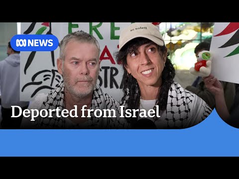 YouTube video thumbnail: Australian Flotilla Activists Welcomed Home After Israeli Detention