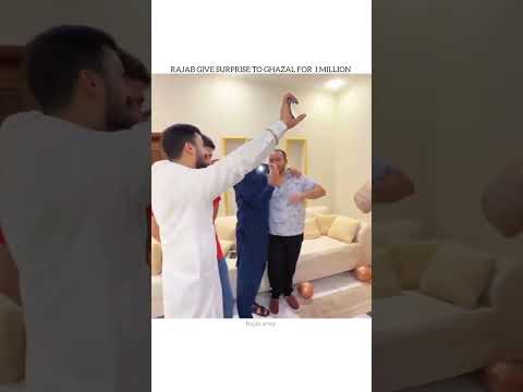 Rajab give surprise to Ghazal for one million #rajab #viralshorts #trending #foryou