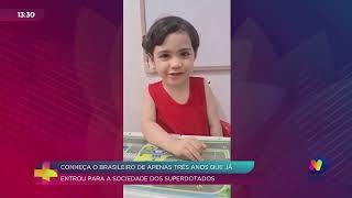 Garotinho de 3 anos se destaca na Mensa com inteligência acima da média