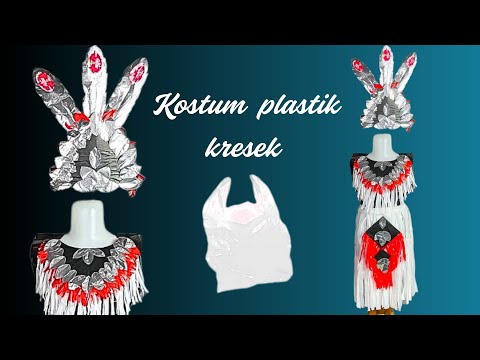 Cara membuat baju costum daur ulang baju adat dari plastik kresek lomba karnaval lomba 17 agustus