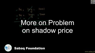 More on Problem on shadow price