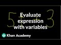 Evaluating Expressions with Variables