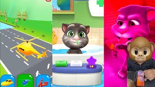 Talking tom cat, my talking tom 2 and shape shifting gameplay video by tom cat fun 