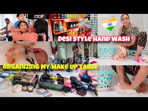 ❗️Desi Style Hand Wash💦 How I wash My Delicate Cloths🧺 Organizing My Make Up Table Such a Mess💄..!