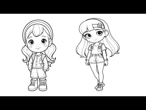 drawing & painting beautiful and smart little children for kindergarten & preschool children