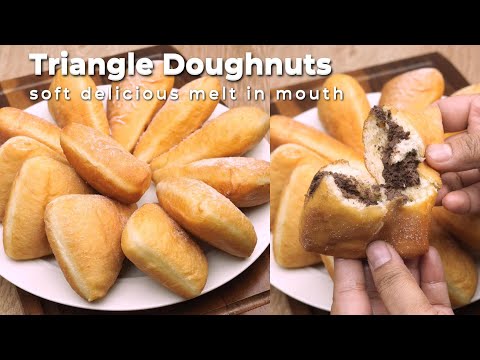 Triangle doughnuts, soft delicious melt in mouth