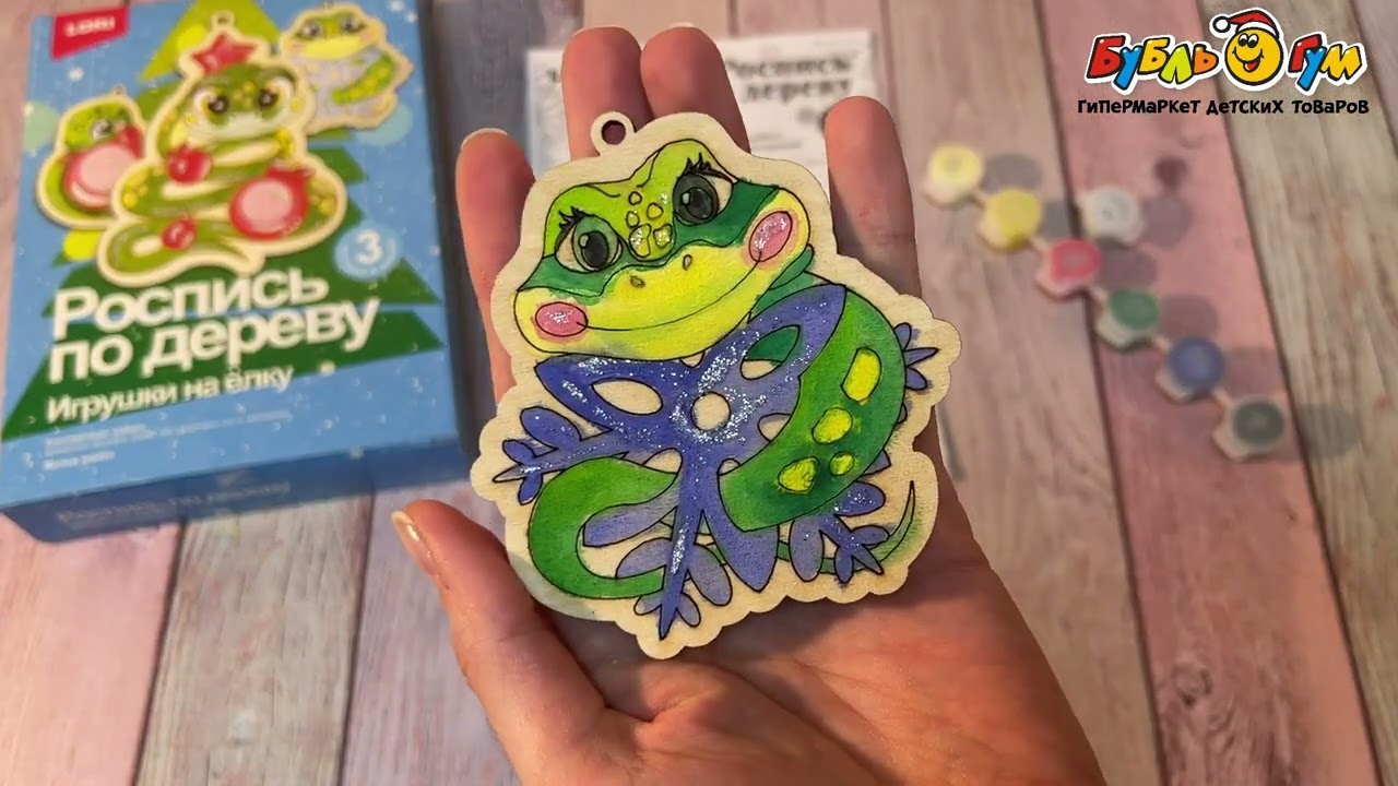 Набор LORI Милые змейки для росписи по дереву с 5лет - видео Набор LORI Милые змейки для росписи по дереву с 5лет - видео