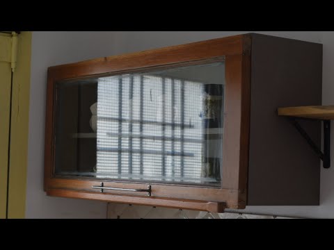 ALACENA CON PUERTA DE VIDRIO Y MADERA #reciclaje / PROYECTO MUEBLE