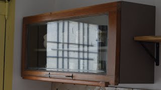 ALACENA CON PUERTA DE VIDRIO Y MADERA #reciclaje / PROYECTO MUEBLE