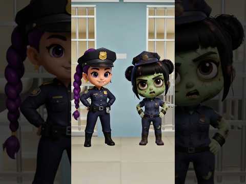 Police vs Zombie Squad 🧟‍♀️ #funny #shorts #cartoon