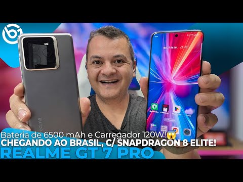 realme GT 7 Pro | O Monstro c/ Snapdragon 8 Elite, Bateria de 6500 mAh, carregador de 120W e IP69!