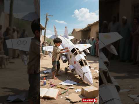 Cute Boy Build A Paper ✈️ To Save Ganit Gaint Peacock 🙏#humanity #cow #rescueanimals #animals #help