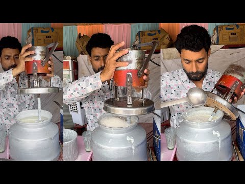 Normal people use blenders legends use cooler motor to make lassi 😂 | Street Food Of India |