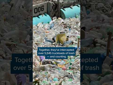 Extraction after one of the latest trash tsunamis intercepted in Guatemala.