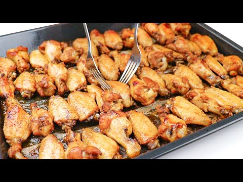 Sie müssen keine Hühnerflügel braten, um es köstlich zu machen, wie bei Oma. Einfaches Rezept.ASMR