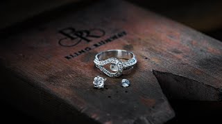 A lab diamond engagement ring inspired by Chinese button #handmade #ring #jewelry