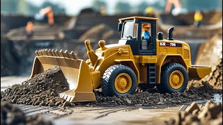 Bulldozer in Action at the Construction Site