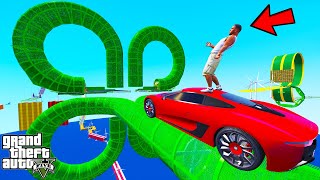 FRANKLIN TRIED MASSIVE TUNNELS PARKOUR RAMP CHALLENGE IN GTA 5 | SHINCHAN and CHOP