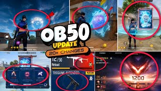 Ob50 Update Changes 😲 | 🔥 Free Fire OB50 Update Full Details | New Characters, Skins & More! #ob50